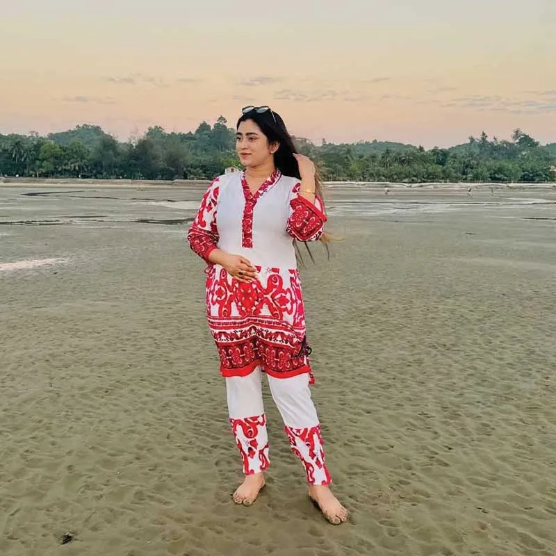 থাই ক্রেপ ফেব্রিস টু পিস - Image 3