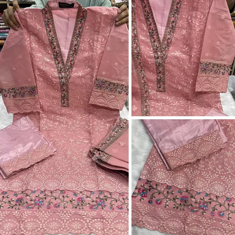 আগা নুর - Agha Noor Premium Embroidered Cotton 3-Piece