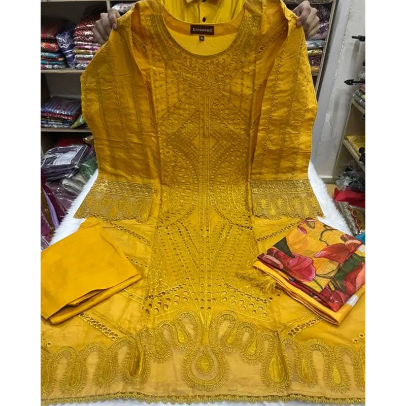 জমজম কটন থ্রি পিস