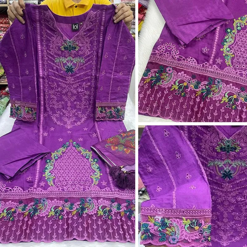 জমজম কটন থ্রি পিস