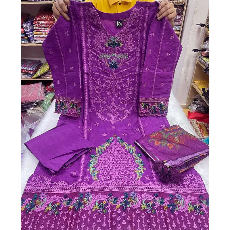 জমজম কটন থ্রি পিস