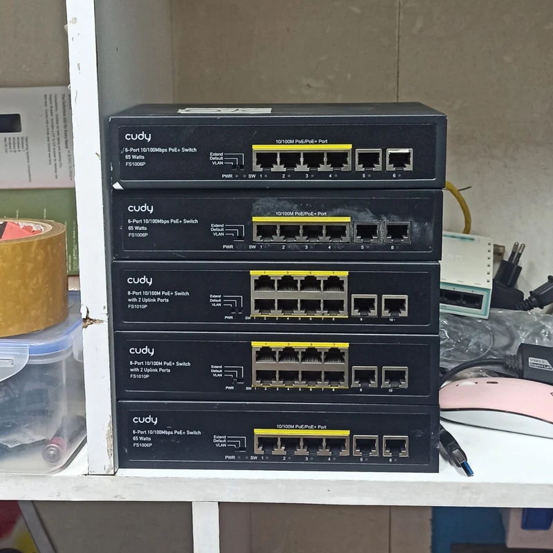 Cudy 6 port 10/100Mbps PoE+ Switch