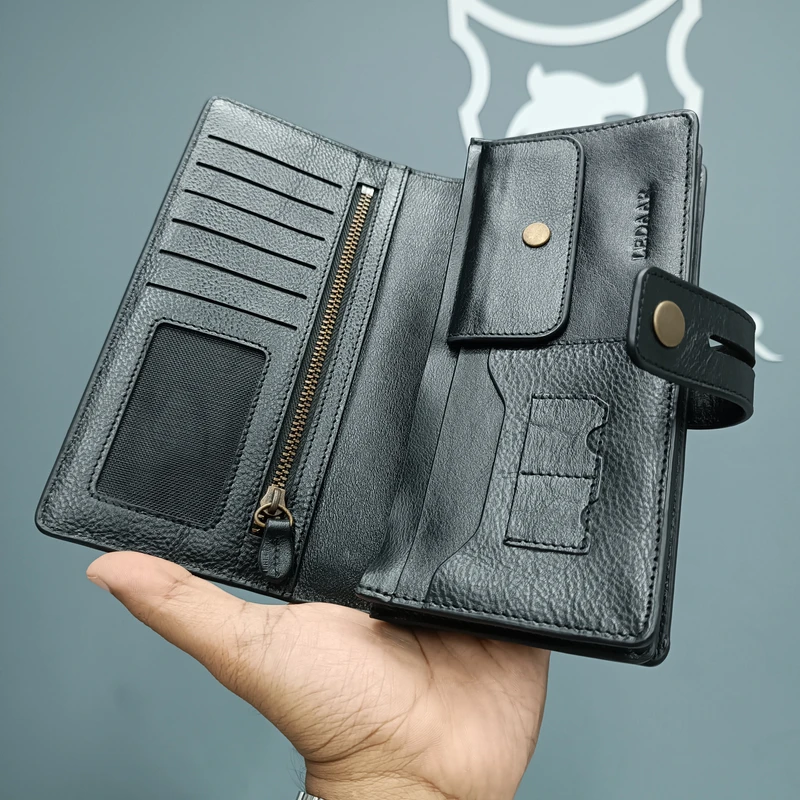 LEDAAR Genuine Leather Multifunctional Mobile Wallet - Image 5