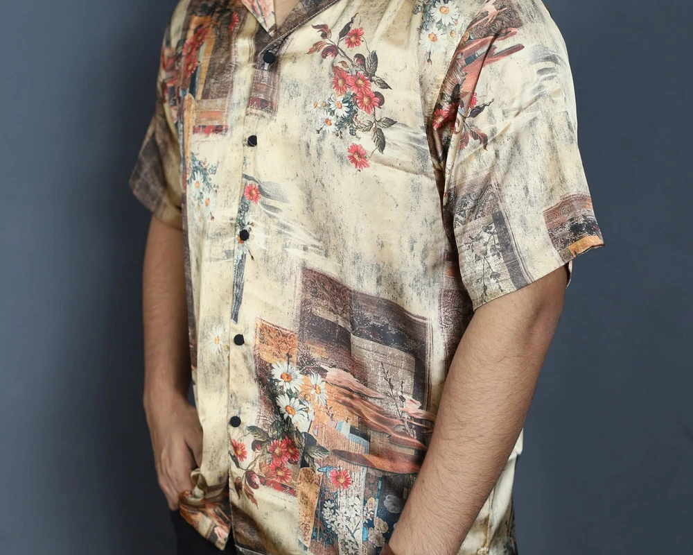 Royal Silk Fabrics Half Sleeve Shirt