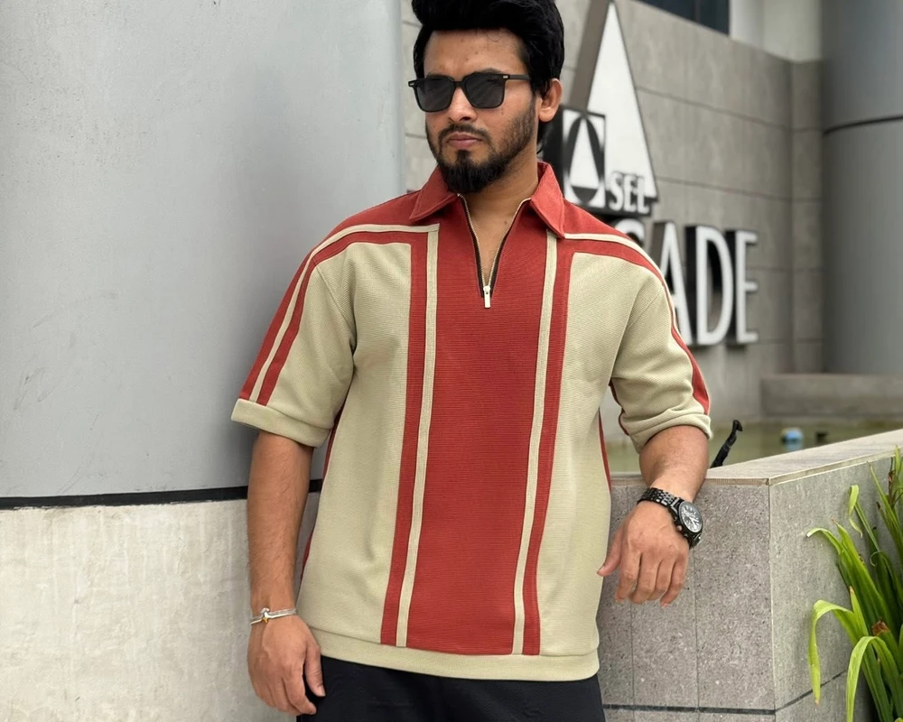 PREMIUM HALF-ZIP BAGGY POLO