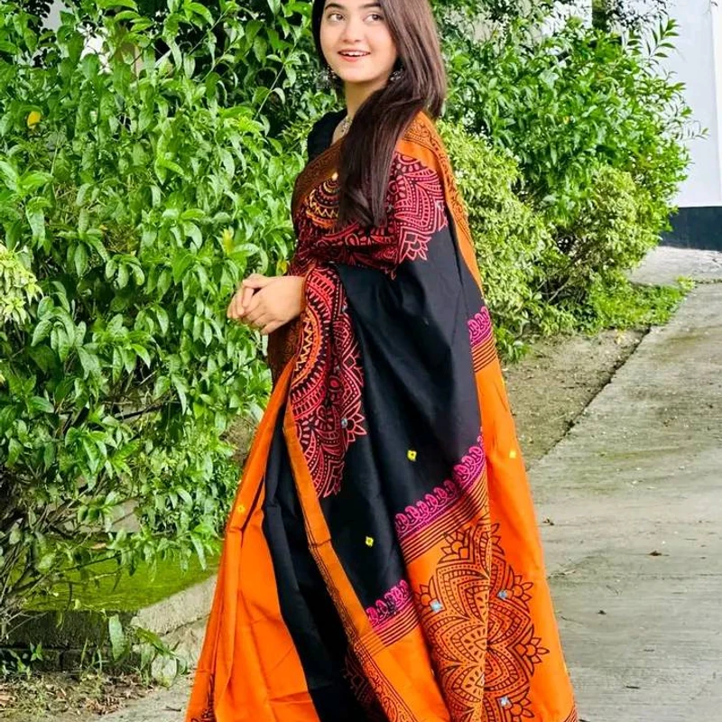 Dupian Silk Saree Code 401 - Image 3