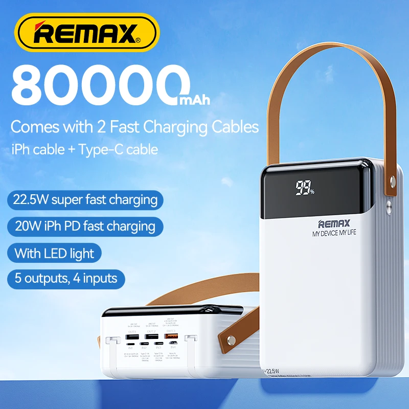 Remax RPP-566 22.5W 80000mAh Fast Charging Power Bank