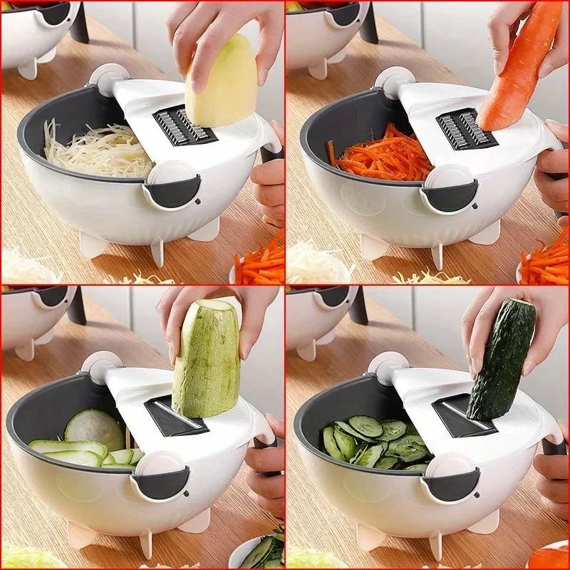 9 in 1 Multifunctional Magic Rotate Vegetable Slicer - Image 4