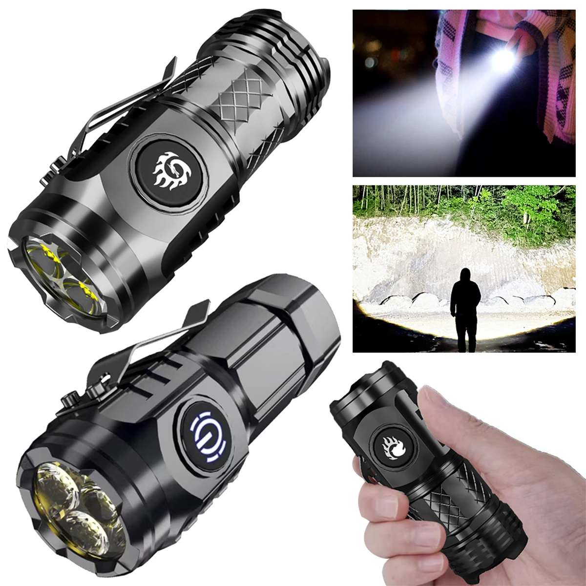 20W Ultra Powerful USB Rechargeable Flashlights