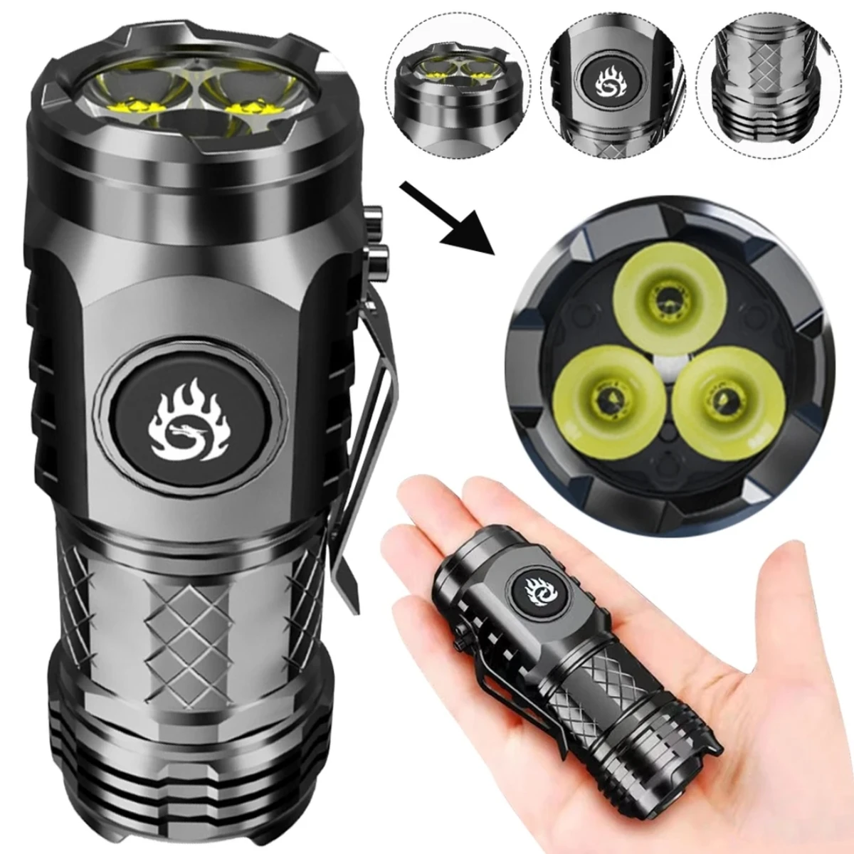 20W Ultra Powerful USB Rechargeable Flashlights - Image 3
