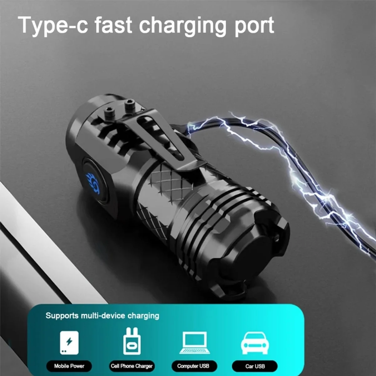 20W Ultra Powerful USB Rechargeable Flashlights - Image 4