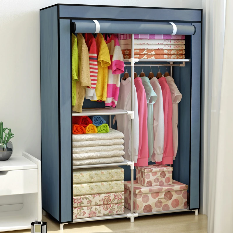 Portable Cloth And Storage Wardrobe Cabinet