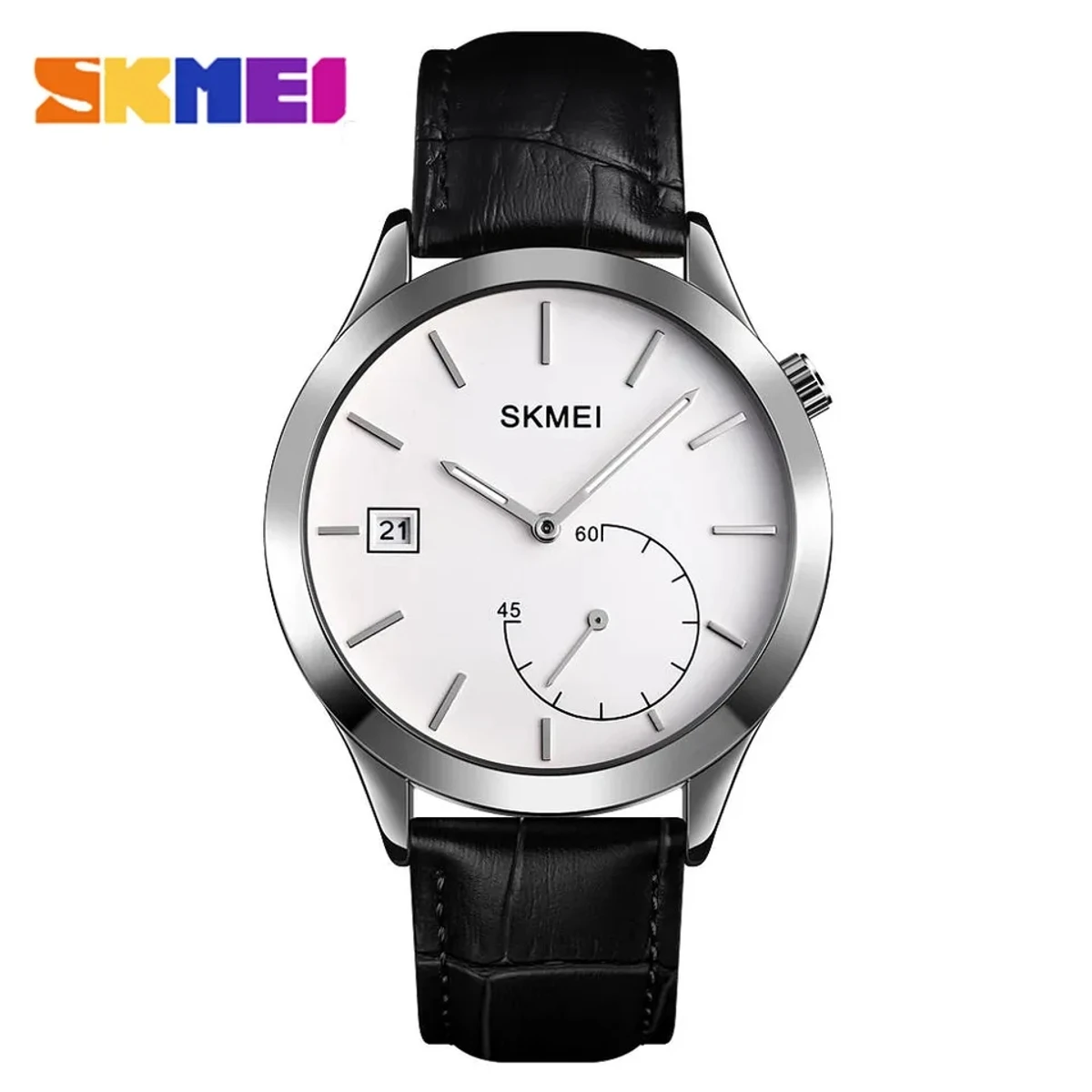 SKMEI Watch Quartz Business Fashion Casual Watches Leather 30m Waterproof