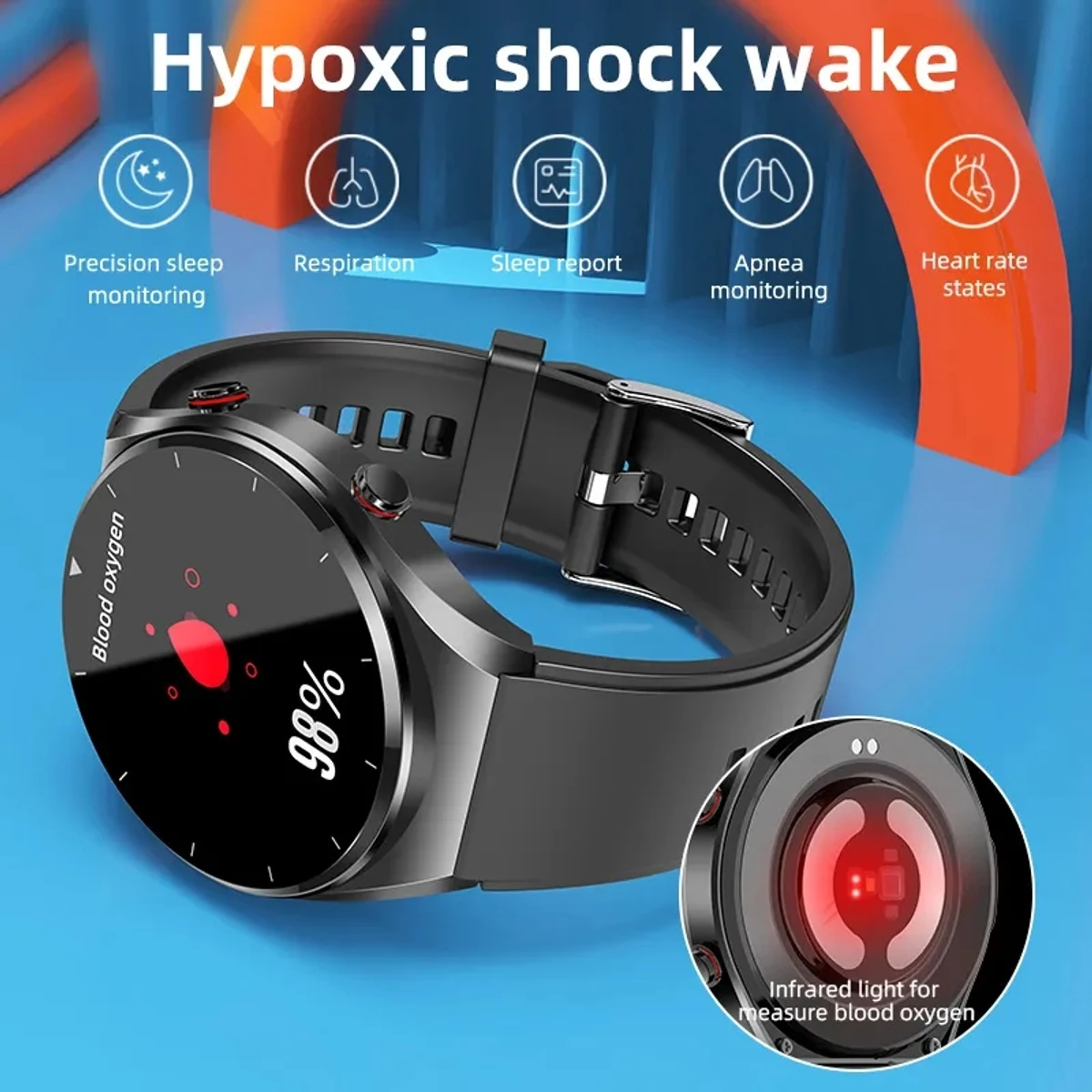ECG+PPG Noninvasive Blood Sugar HRV Smart Watch