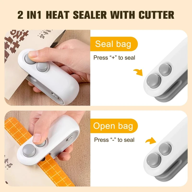 Mini Bag Sealer 2 in 1 USB Rechargeable - Image 3