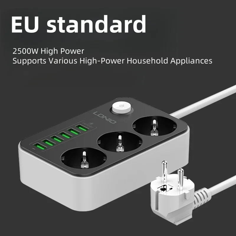 LDNIO SE3631 EU Power Socket 2500W Power Strip - Image 5