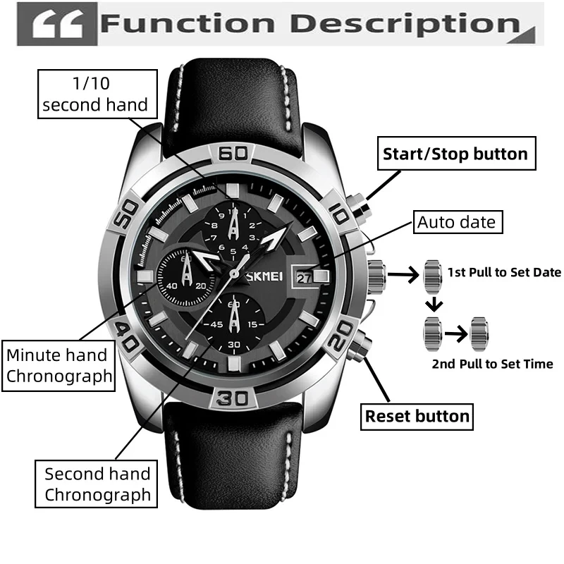 SKMEI 9156 Fashion Watch For Men - Image 3
