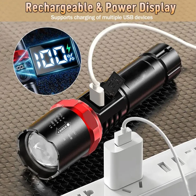 High Power Type-C USB Rechargeable Flashlight - Image 3