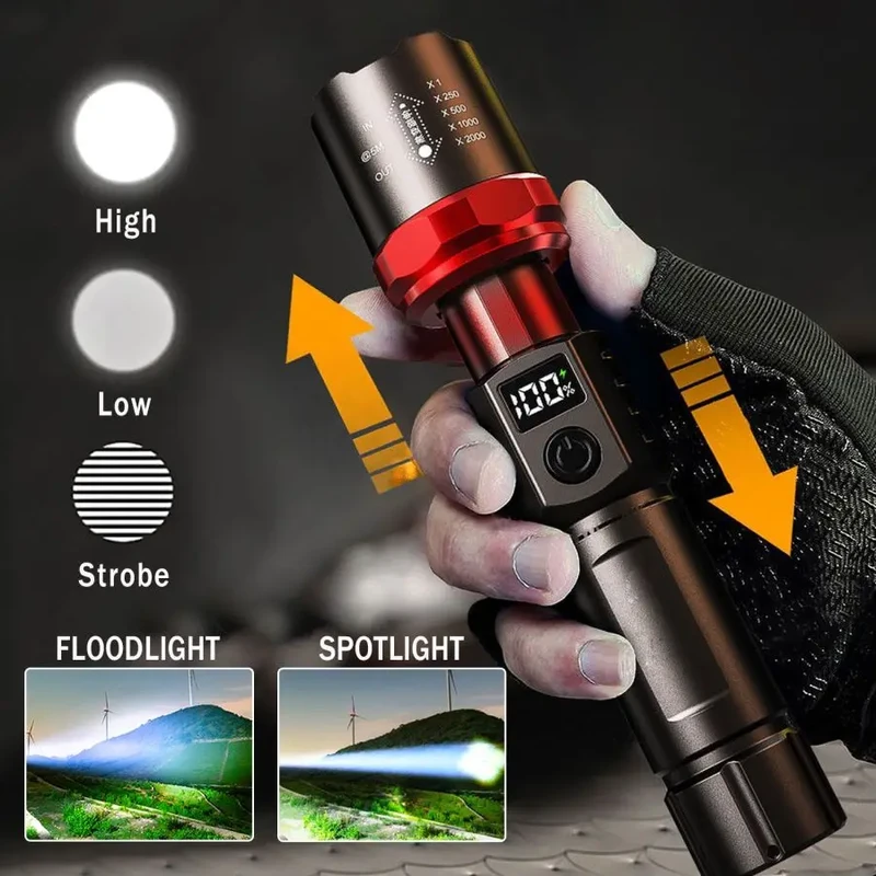 High Power Type-C USB Rechargeable Flashlight - Image 4