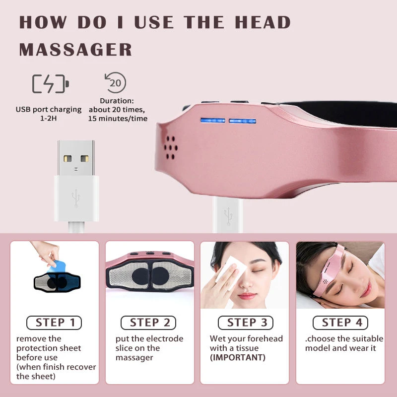 ইলেকট্রিক হেড ম্যাসাজার – মাথাব্যথা উপশম এবং ঘুমের মান উন্নত করুন! - Image 4