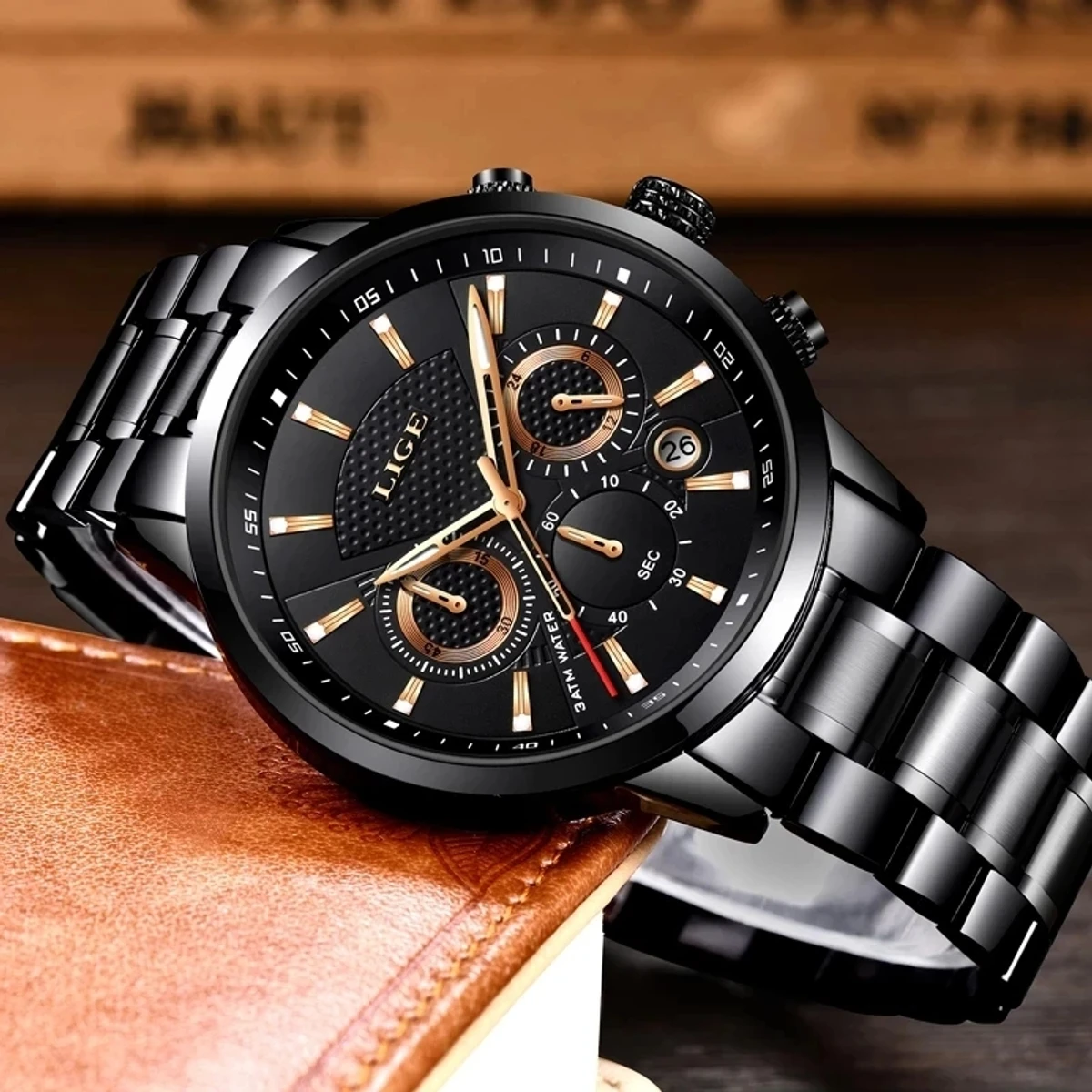 LIGE Mens Watches Top Luxury Brand Business - Image 4
