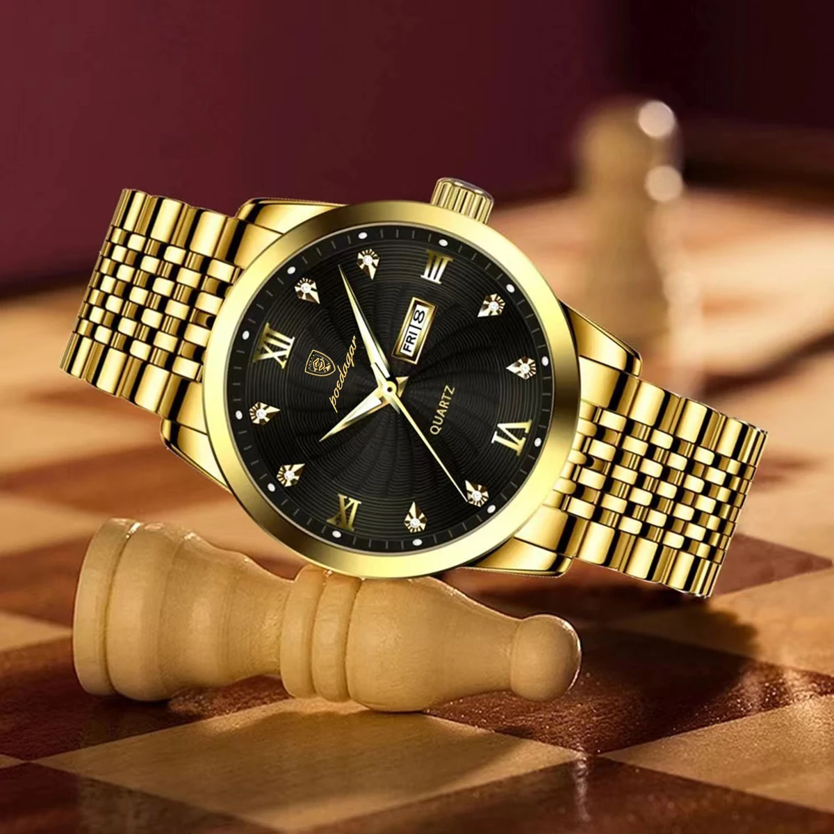 Japan watch POEDAGAR Gold Fashion Japan - Image 3