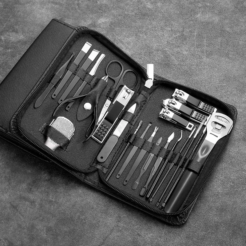 22Pcs Manicure Set Pedicure Nail Clippers Set(Black)