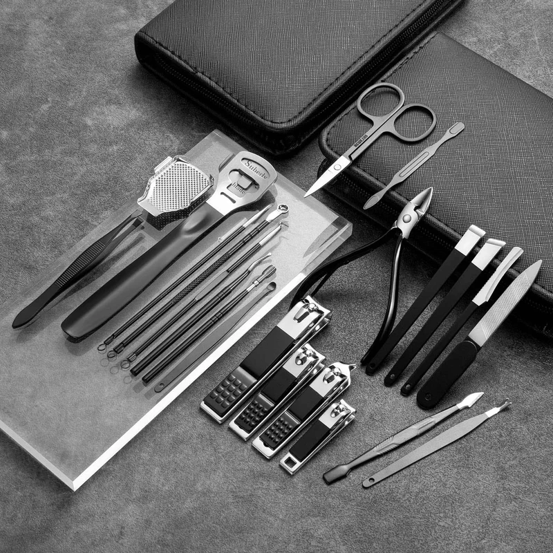 22Pcs Manicure Set Pedicure Nail Clippers Set(Black) - Image 3