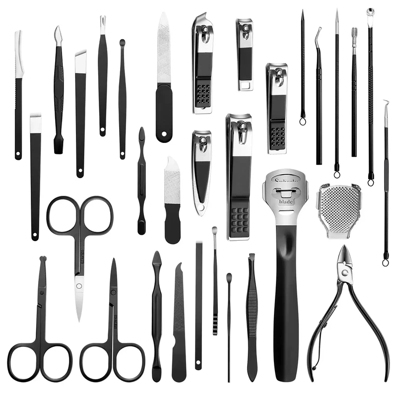 22Pcs Manicure Set Pedicure Nail Clippers Set(Black) - Image 5