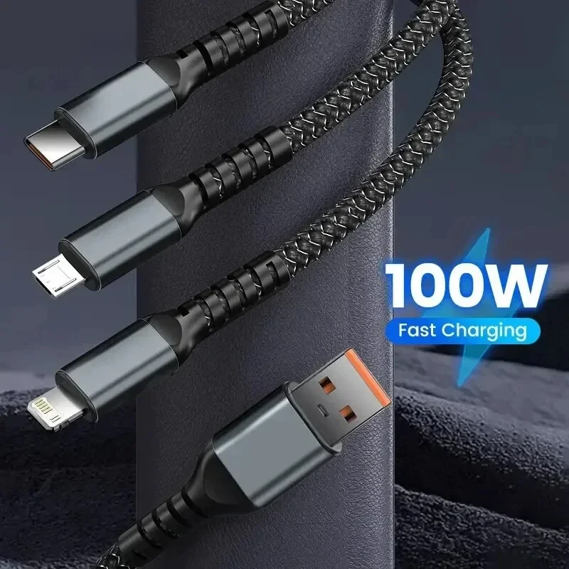 3-in-1 data cable 100W Fast Charging - Image 3