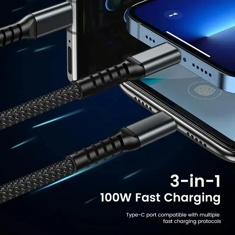 3-in-1 data cable 100W Fast Charging - Image 5