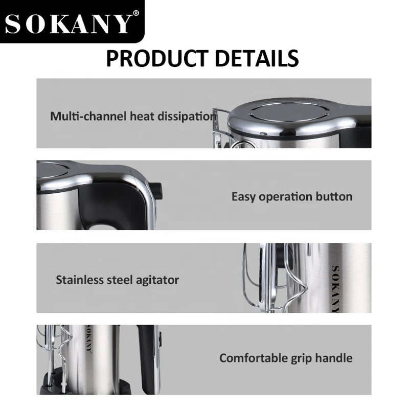 Sokany SK-02026 2*1 Hand Mixer 800W - Image 4