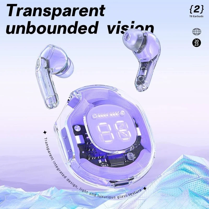 Transparent Digital Bluetooth Headphone