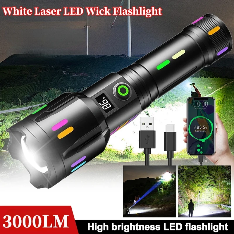 LED Rechargeable Flashlight Tactical Torch