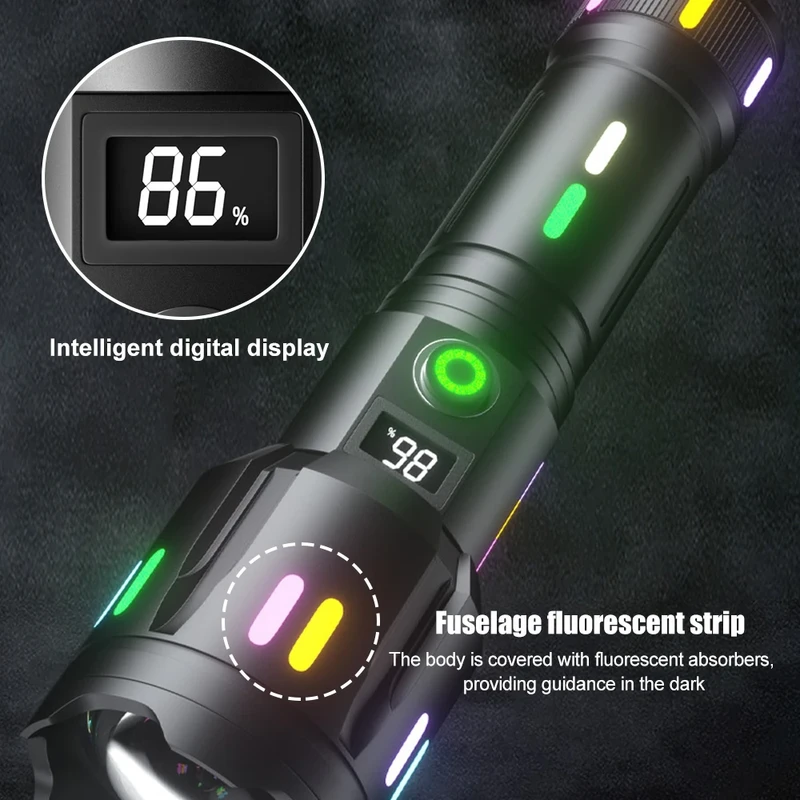 LED Rechargeable Flashlight Tactical Torch - Image 3