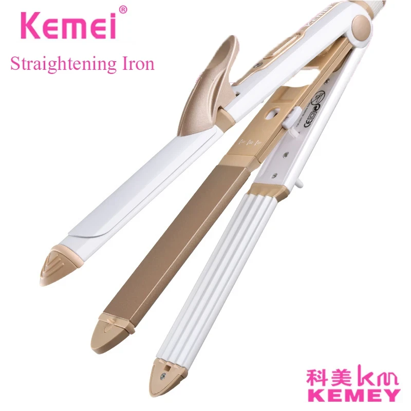 Kemei KM-1213 (3 in 1)Hair Straightener and Hair Curler