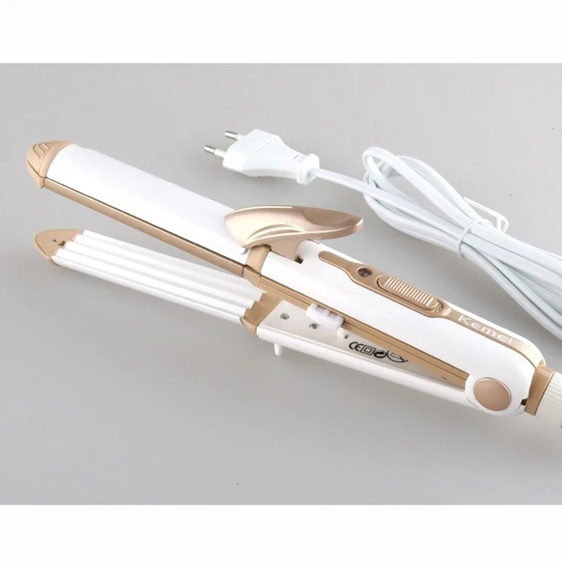 Kemei KM-1213 (3 in 1)Hair Straightener and Hair Curler - Image 4