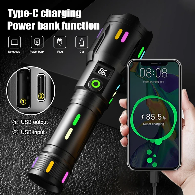 USB Rechargeable Powerful Tactical Torch