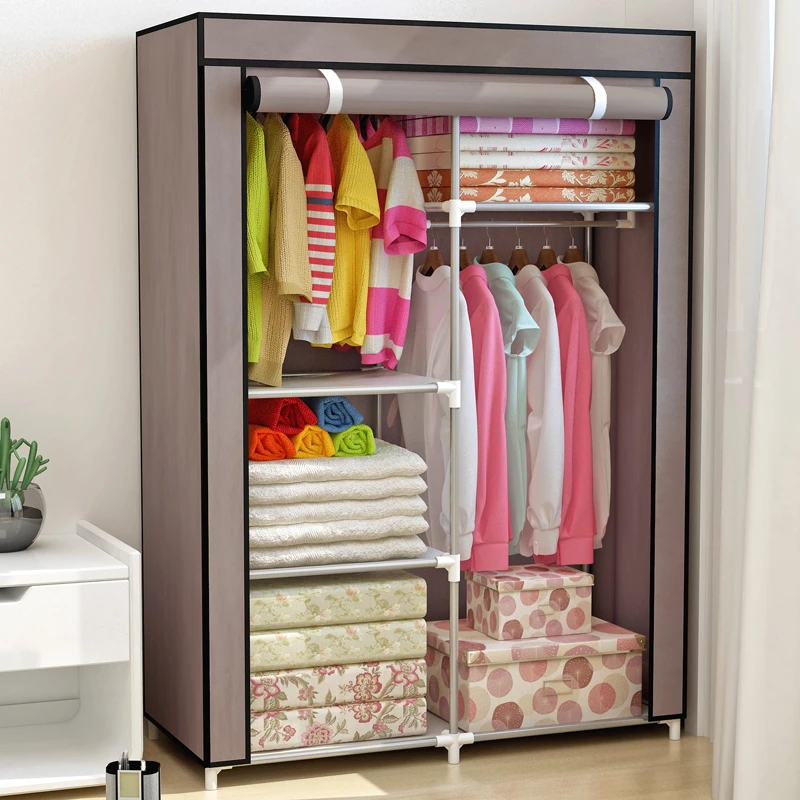 Portable Cloth And Storage Wardrobe Cabinet