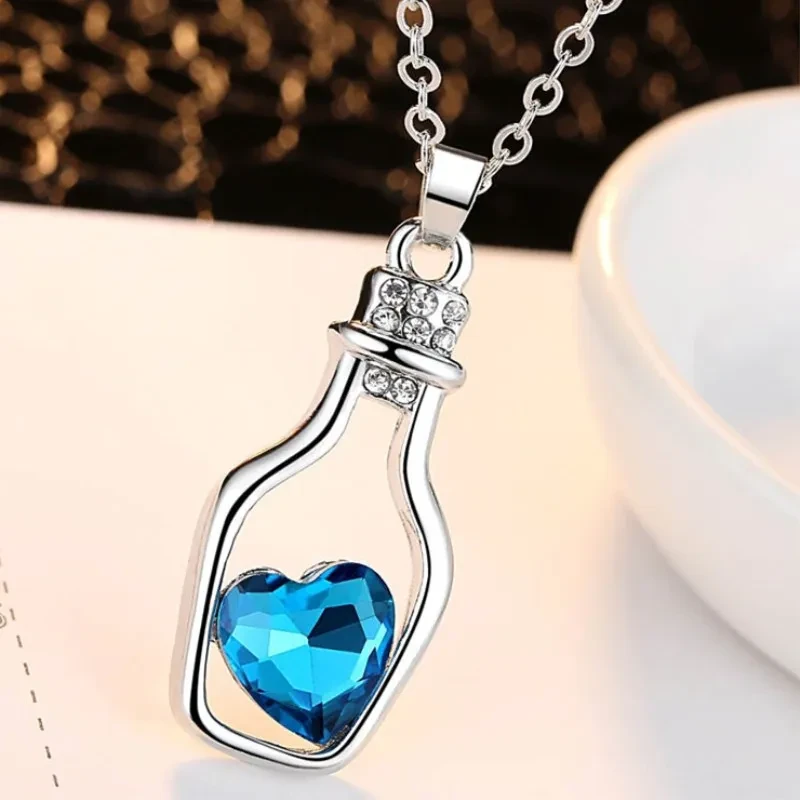 Blue Heart Bottle Locket