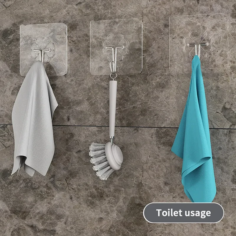 5 Pic Transparent Self Adhesive Hook Wall - Image 3