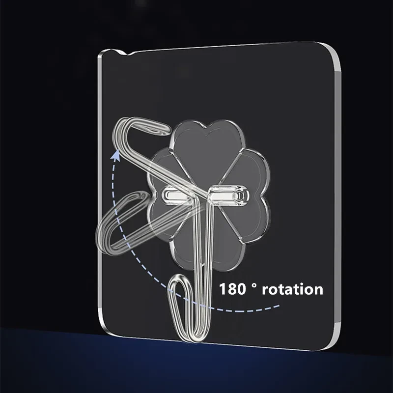 5 Pic Transparent Self Adhesive Hook Wall - Image 4
