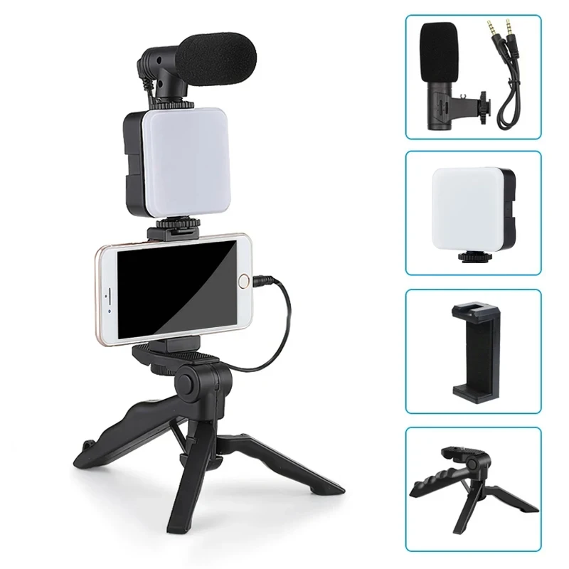 AY-49 remote control Video Kits Microphone LED Fill Light Mini Tripod - Image 5