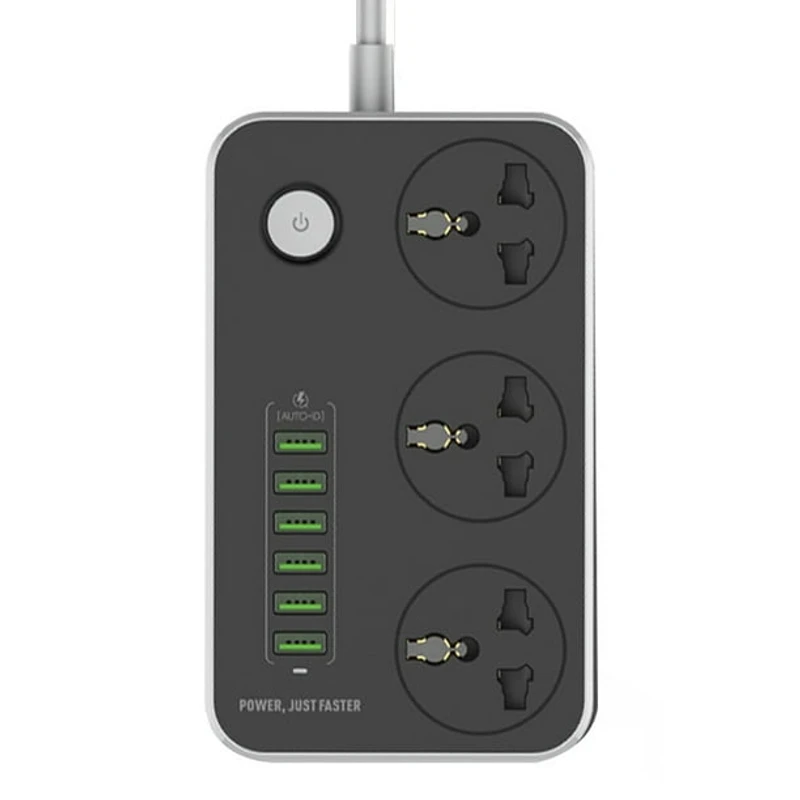 LDNIO SC3604 Power Strip with 3 AC Sockets and 6 USB Ports
