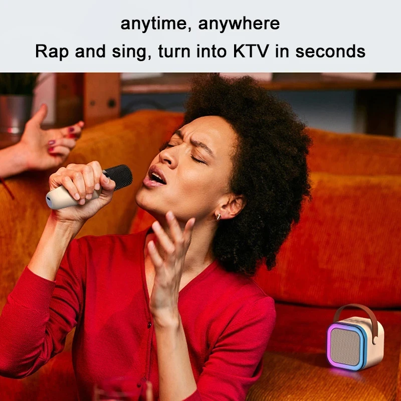 Mini Karaoke Speaker with Wireless Microphone - Image 4