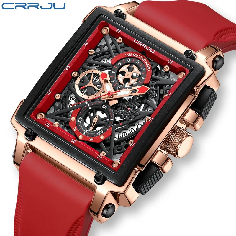 CRRJU Men's Sports Chronograph Wrist Watch - Image 3