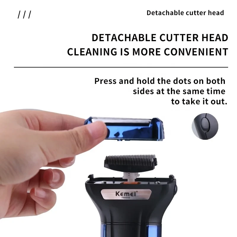 Kemei Multifunctional 3 In 1 Electric Foil Shaver - Image 3