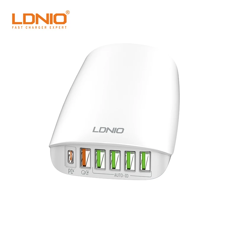 LDNIO A6573C 65W USB Super Fast Charging 6 Port USB Charger