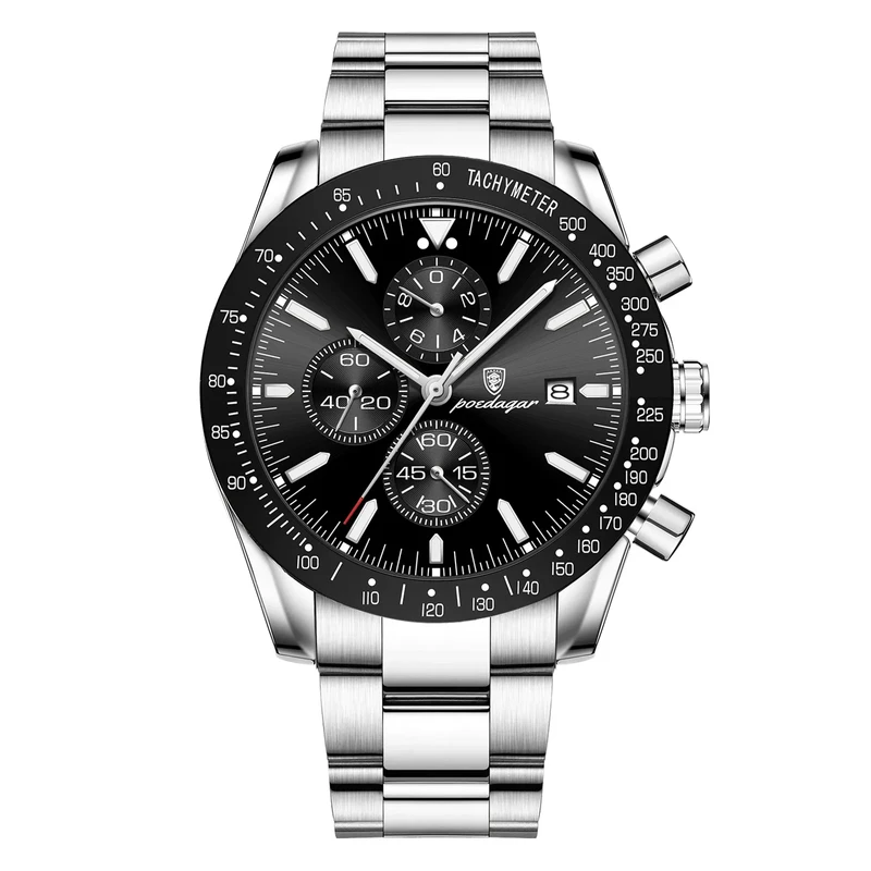 POEDAGAR Luxury Men Chronograph Watch