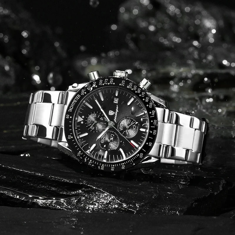 POEDAGAR Luxury Men Chronograph Watch - Image 3
